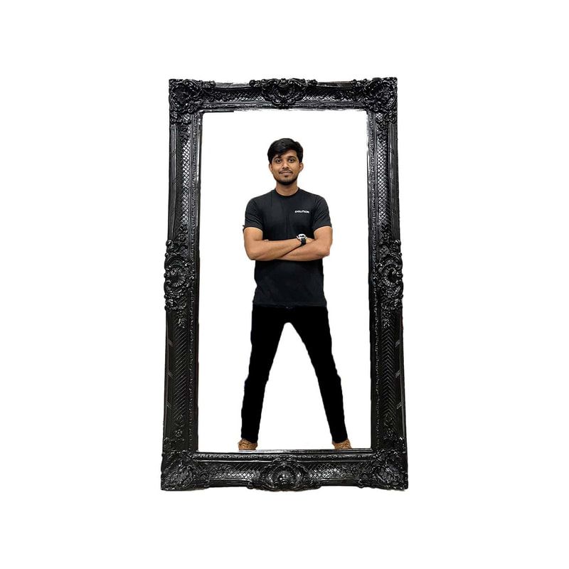 P-FD801-BL Baroque frame in black