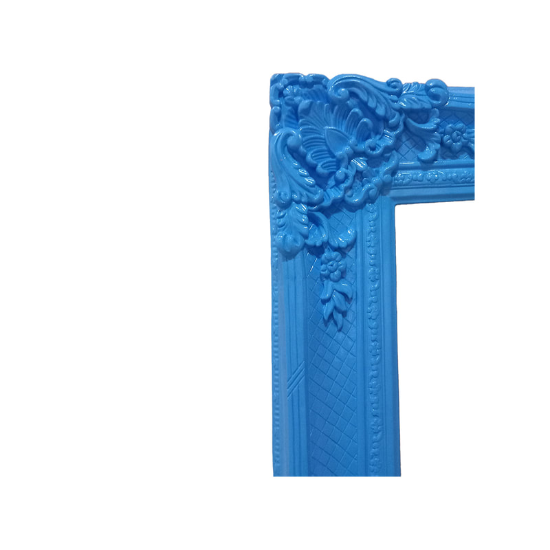 P-FD801-BU Baroque frame in blue