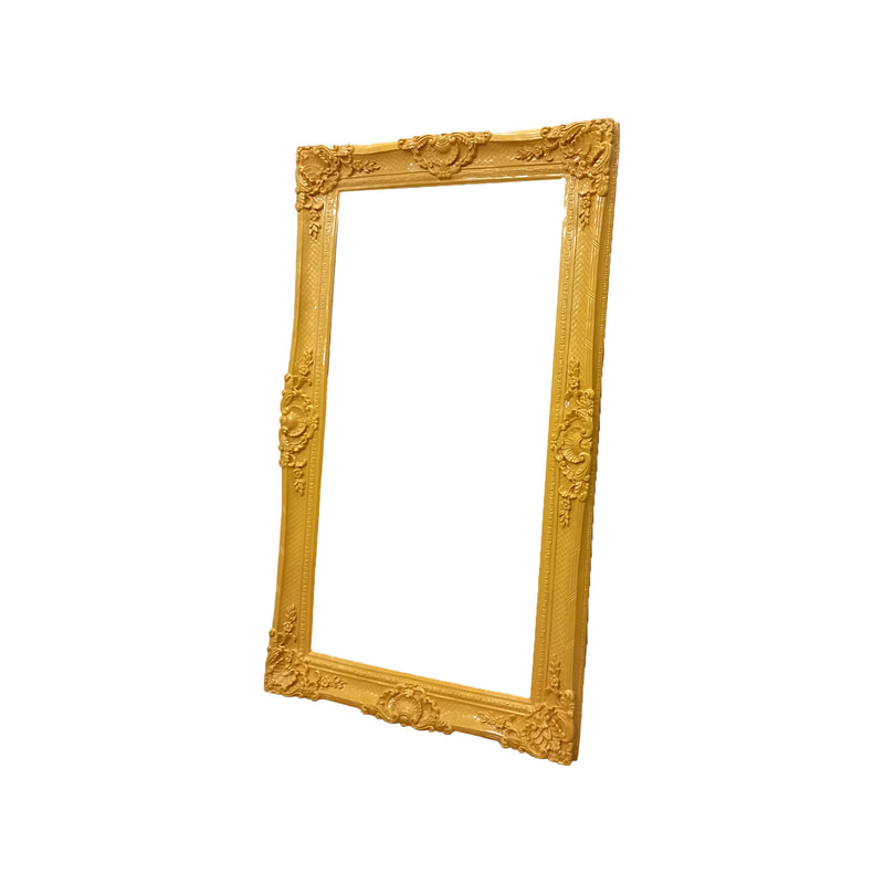P-FD801-YL Baroque frame in yellow