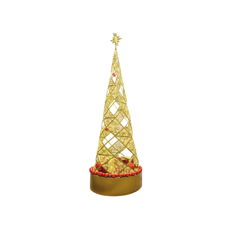 P-FF101-GD 9.5m high Astrid Christmas tree with LED lighting