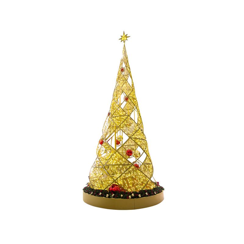 P-FF102-GD 6.5m high Astrid Christmas tree with LED lighting