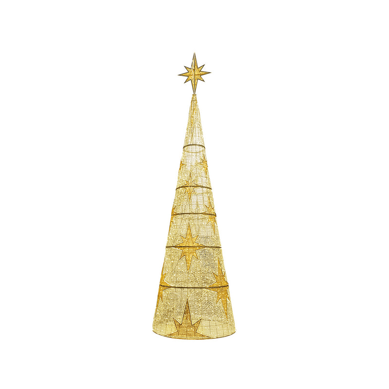 P-FF102-GD 6.5m high Astrid Christmas tree with LED lighting