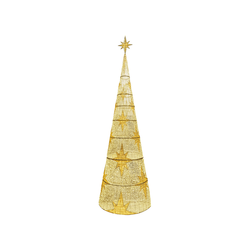 P-FF104-GD 1030cm high Carol Christmas tree with LED lighting