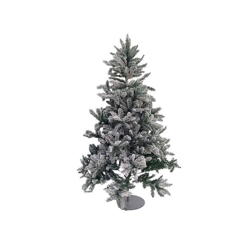 P-FF110-WH 180cm high Heimdall artificial Christmas tree wiith green branches and snowy white frosting
