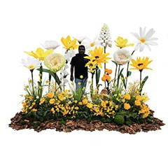 Giant Flowers - Yellow + White ​ ​P-FK850-YW
