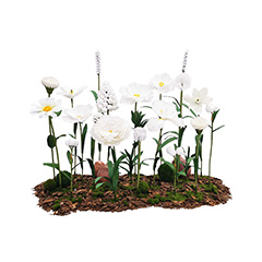 Giant Flowers - White ​P-FK880-WH 