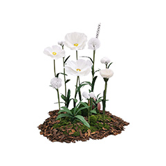 Giant Flowers - White ​P-FK881-WH