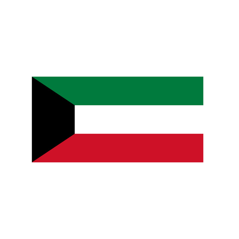 P-FL119-MC 180cm Kuwait National  Flag