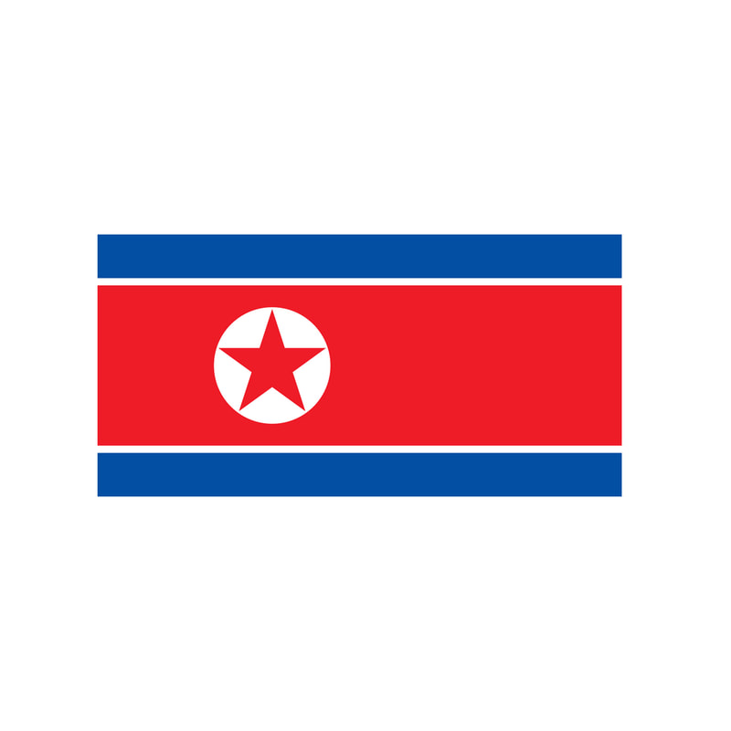 P-FL128-MC 180cm North Korea National  Flag