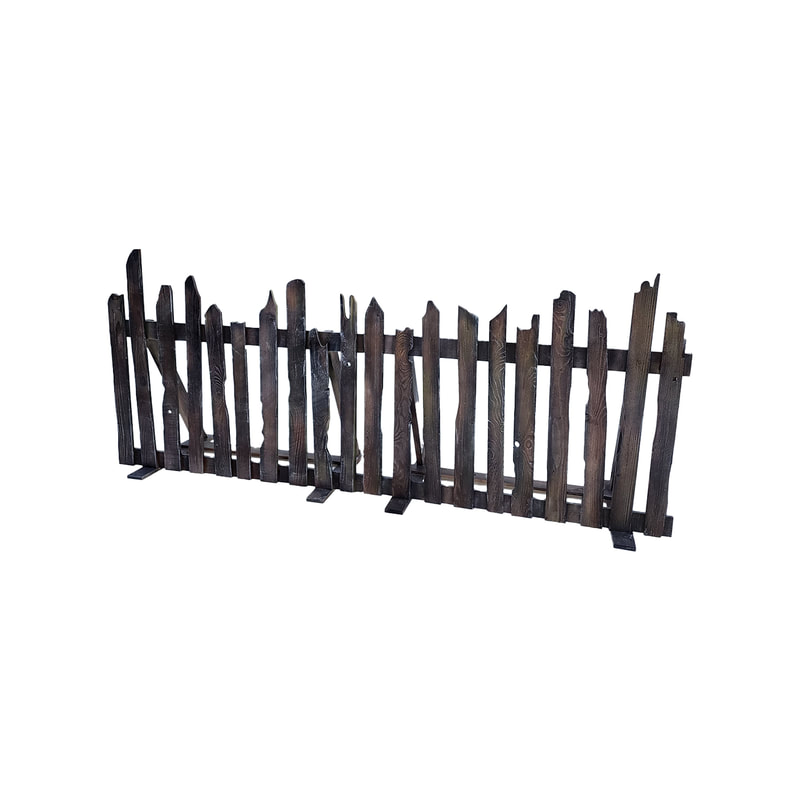 P-FN801-DS 100cm high distressed fencing