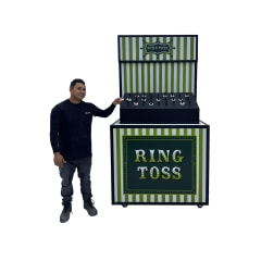Ring Toss - 120cm - Green + White   ​P-GM107-WG