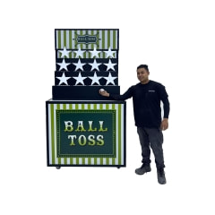 Ball Toss - 120cm - Green + White ​P-GM108-WG