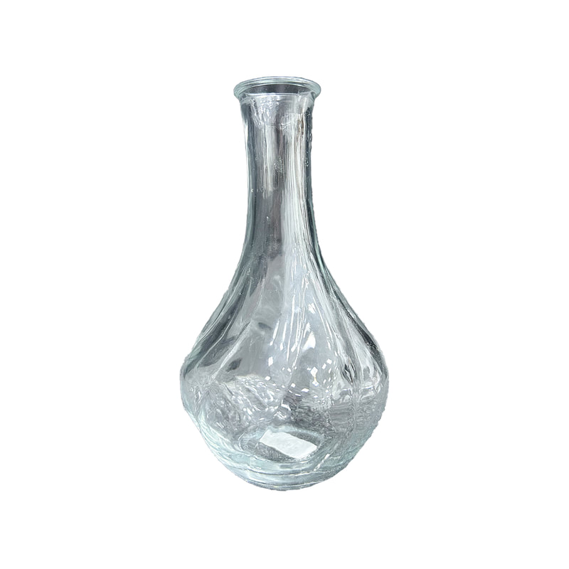 P-GW101-CL 18cm Warren clear droplet-shaped glass vase