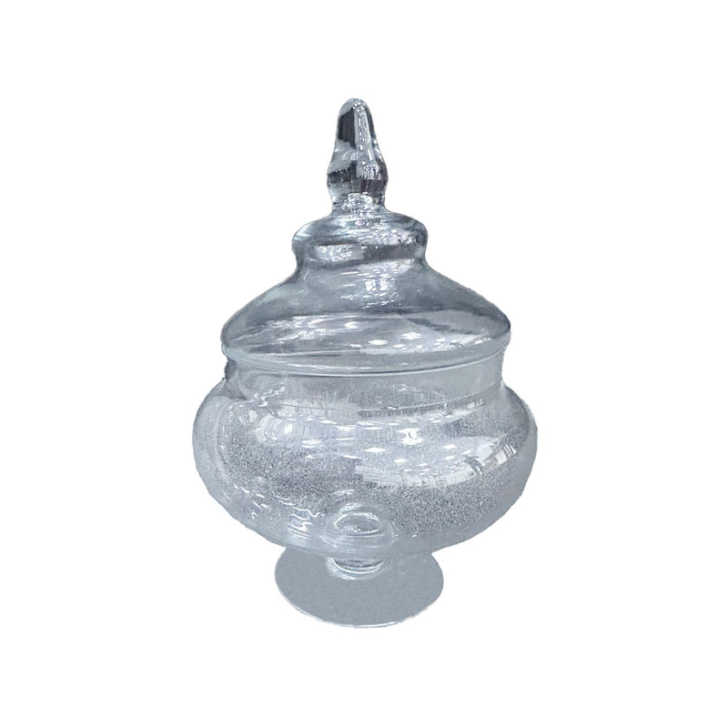 P-GW102-CL 30cm Snack clear glass cookie jar