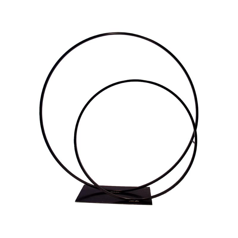 P-HD101-BL 220cm Ring type 1 black double black hoop display