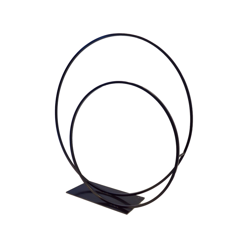 P-HD101-BL 220cm Ring type 1 black double black hoop display