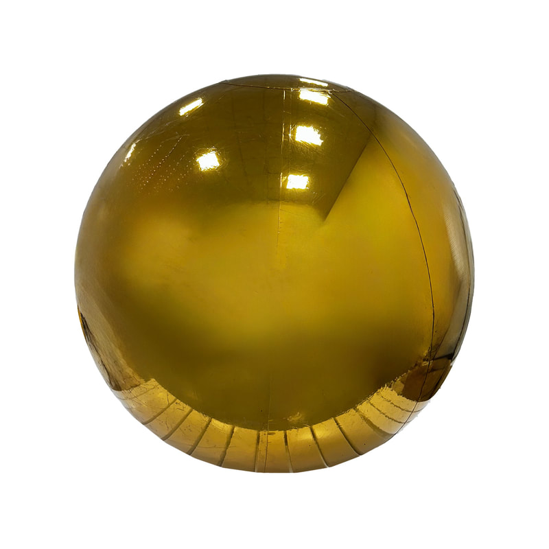 P-ID101-GD 300cm diameter gold inflatable mirror ball