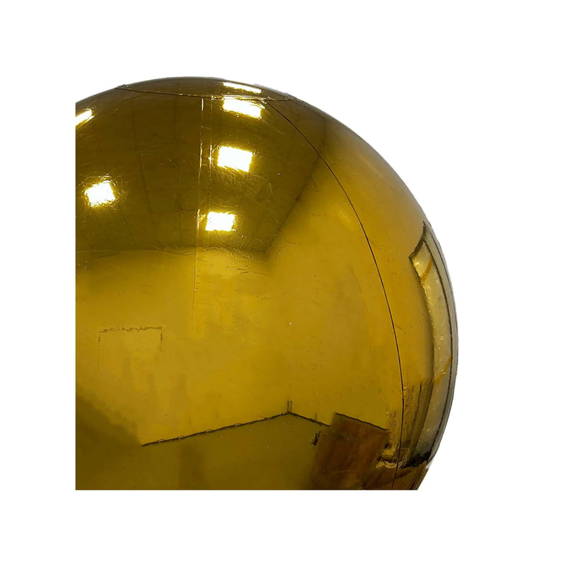 P-ID101-GD 300cm diameter gold inflatable mirror ball