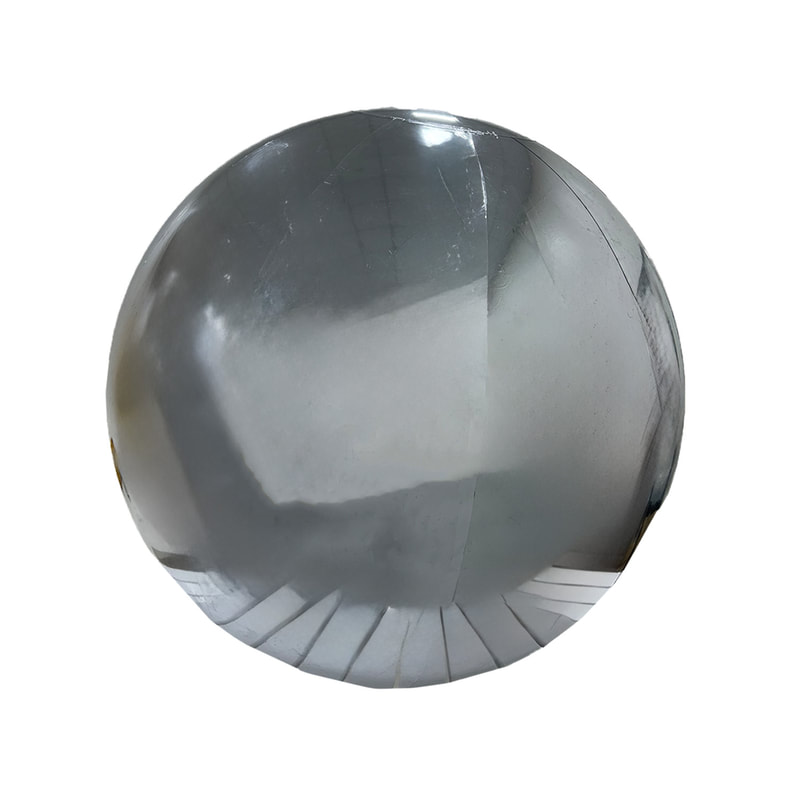 P-ID101-SI 300cm diameter silver inflatable mirror ball
