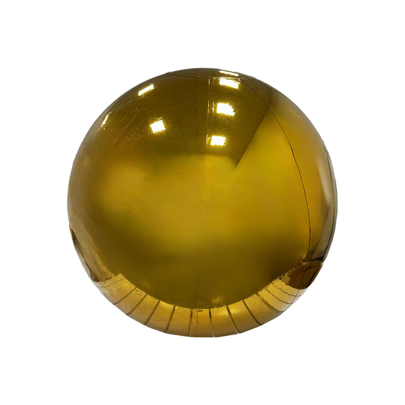 P-ID102-GD 250cm diameter gold inflatable mirror ball