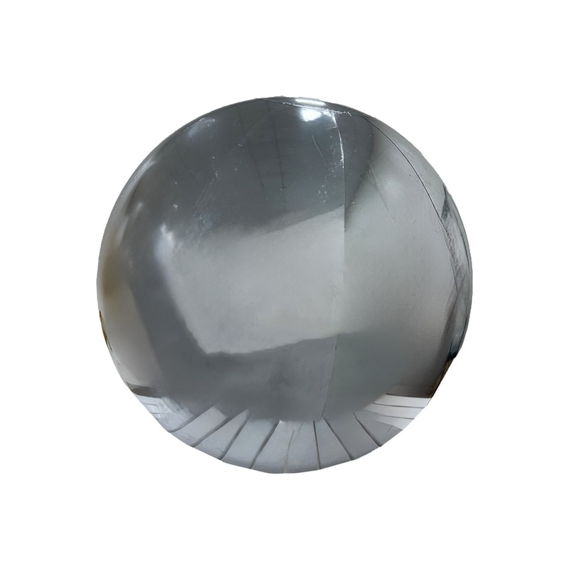 P-ID102-SI 250cm diameter silver inflatable mirror ball