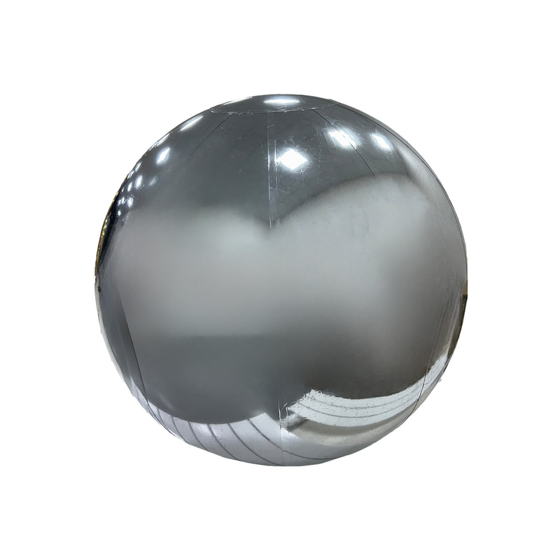 P-ID102-SI 250cm diameter silver inflatable mirror ball