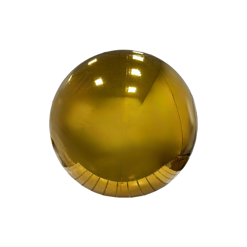 P-ID103-GD 200cm diameter gold inflatable mirror ball