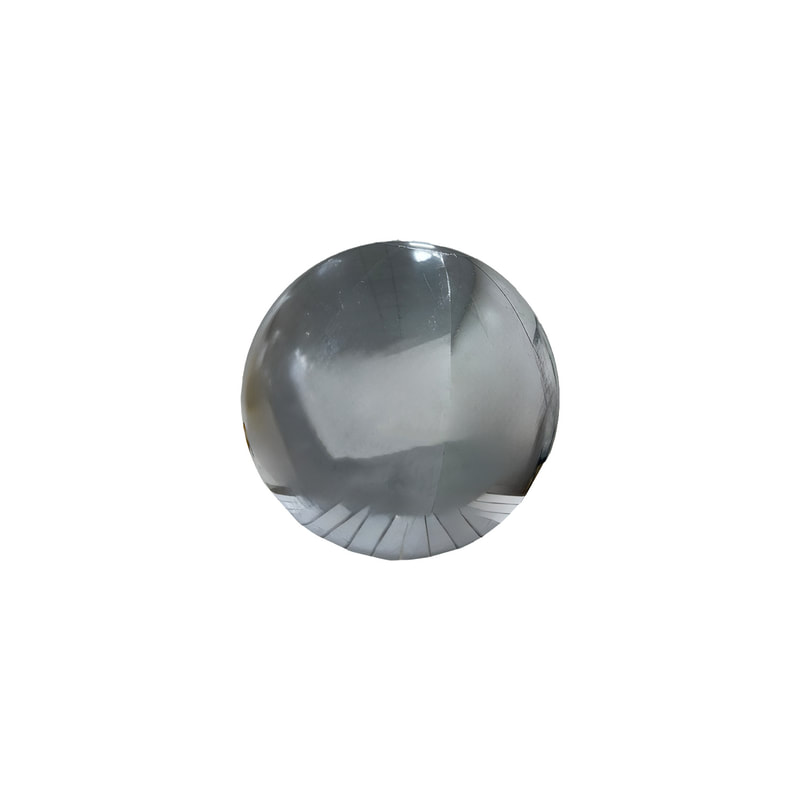 P-ID106-SI 60cm diameter silver inflatable mirror ball