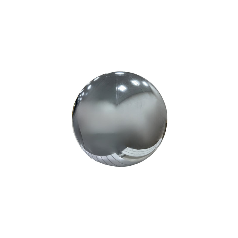 P-ID106-SI 60cm diameter silver inflatable mirror ball