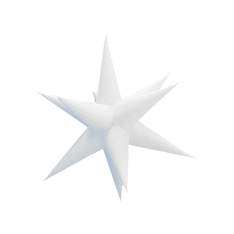 P-ID122-WH 250cm dia Inflatable Star Light, with hanging point - can be DMX controlled