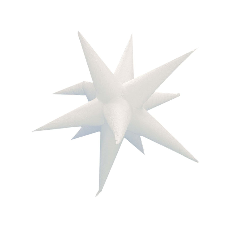 P-ID122-WH 250cm dia Inflatable Star Light, with hanging point - can be DMX controlled