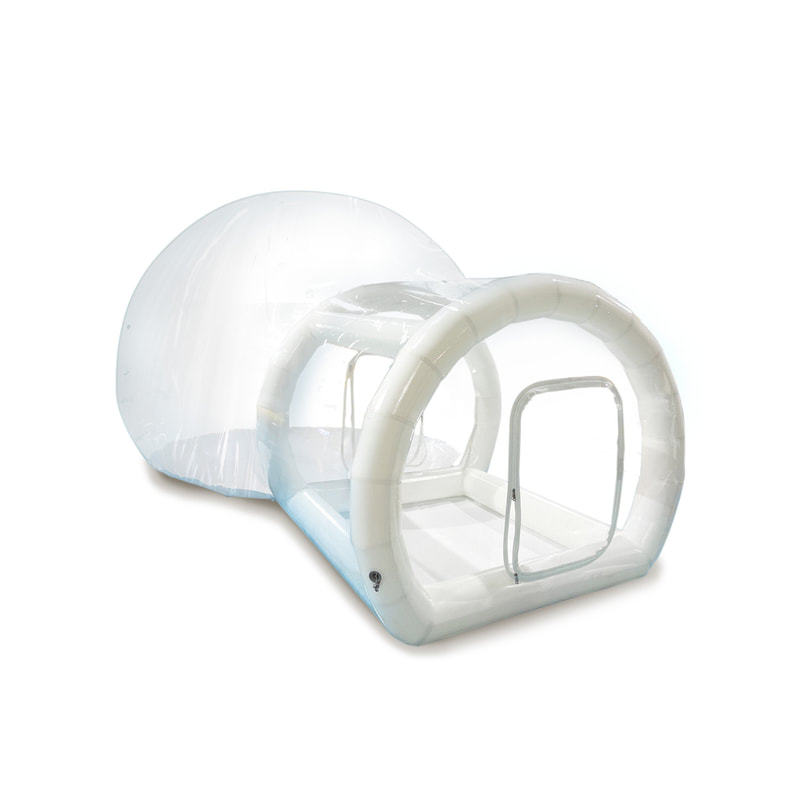 P-IF101-CL 500cm Type 1 inflatable igloo with white trim and clear walls