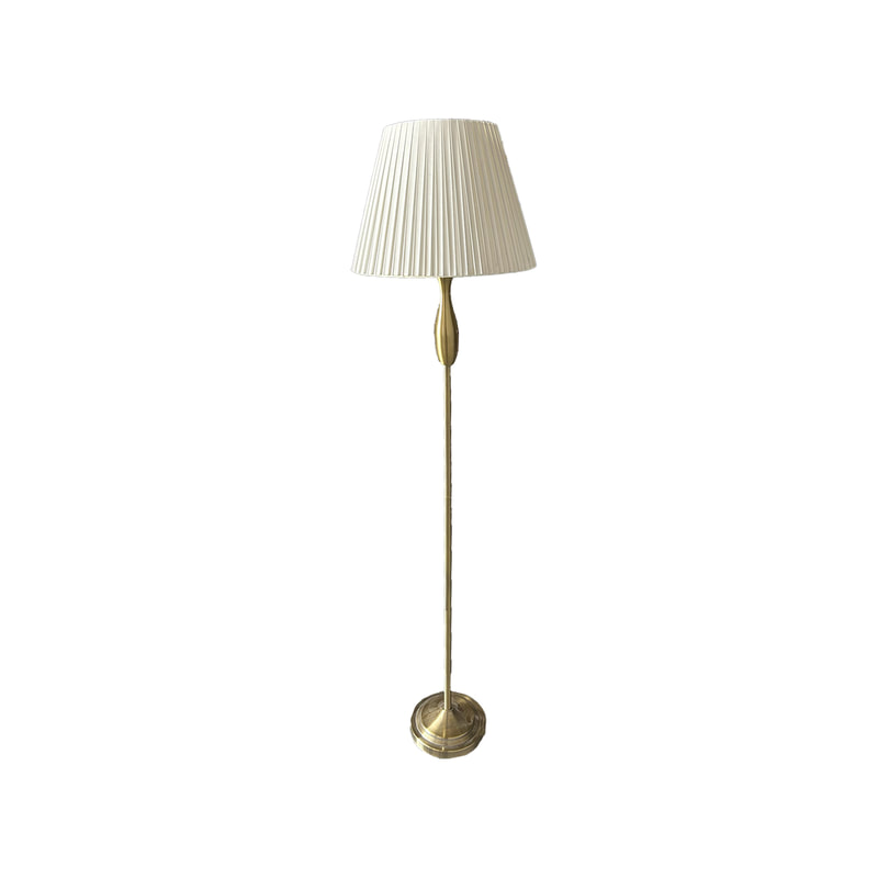 P-LA105-GD 160cm Evan classic gold floor standing lamp with beige lamp shade