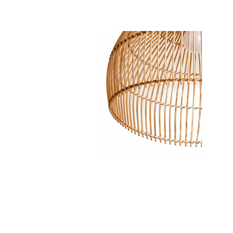P-LA114-NW Type 1 Rattan Pendant lighting in natural color