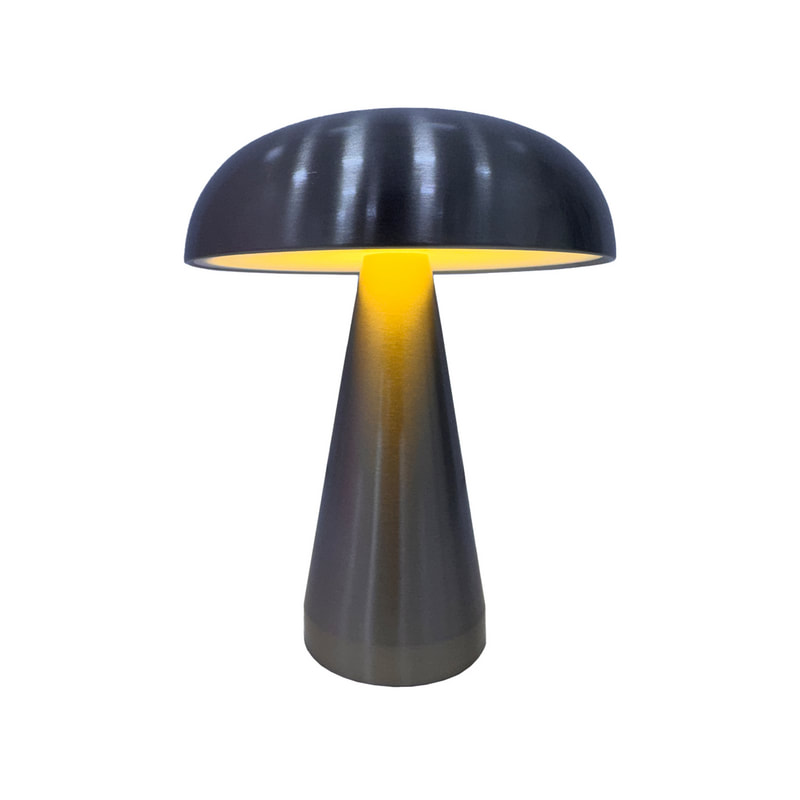 P-LA120-SI 20cm Anu touch table lamp in metal silver