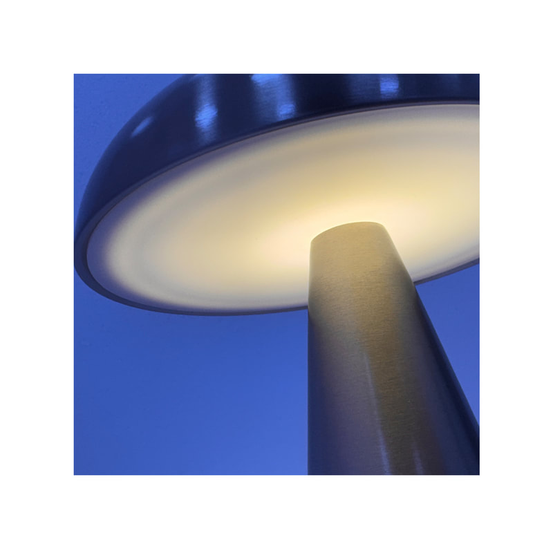 P-LA120-SI 20cm Anu touch table lamp in metal silver