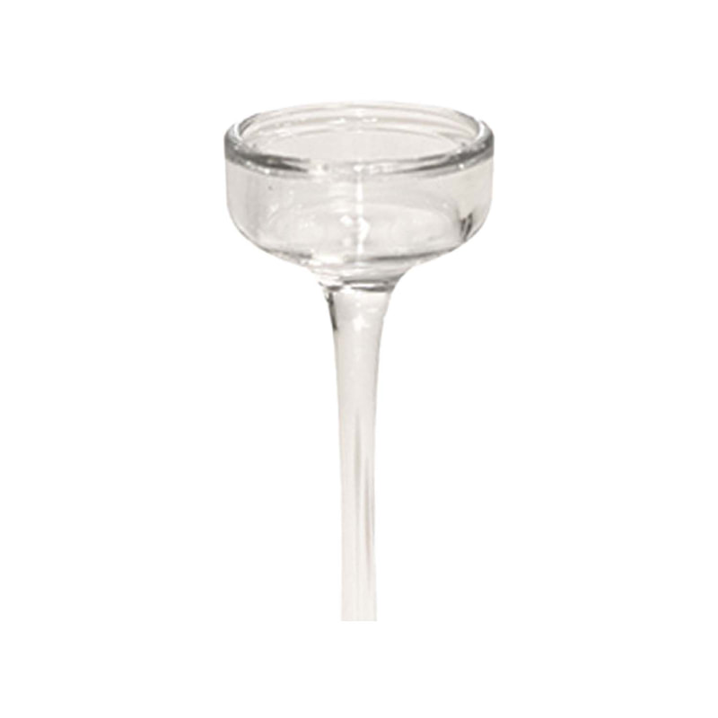 P-LC102-CL 16cm Dale glass stem tea light candle holder