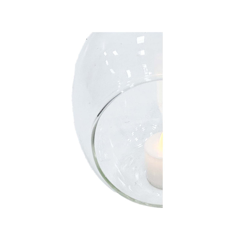 P-LC112-CL 14cm Jude hanging glass tea light candle holder