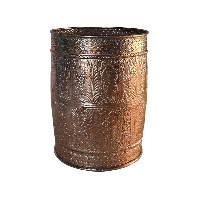 P-MD803-BA Type 3 48cm round brass vase