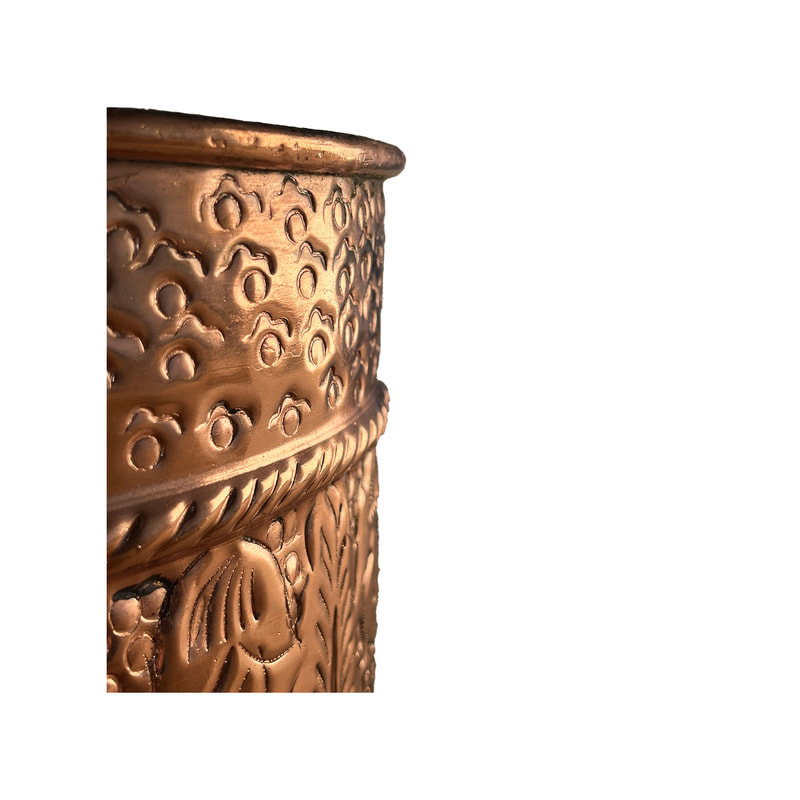 P-MD803-BA Type 3 48cm round brass vase