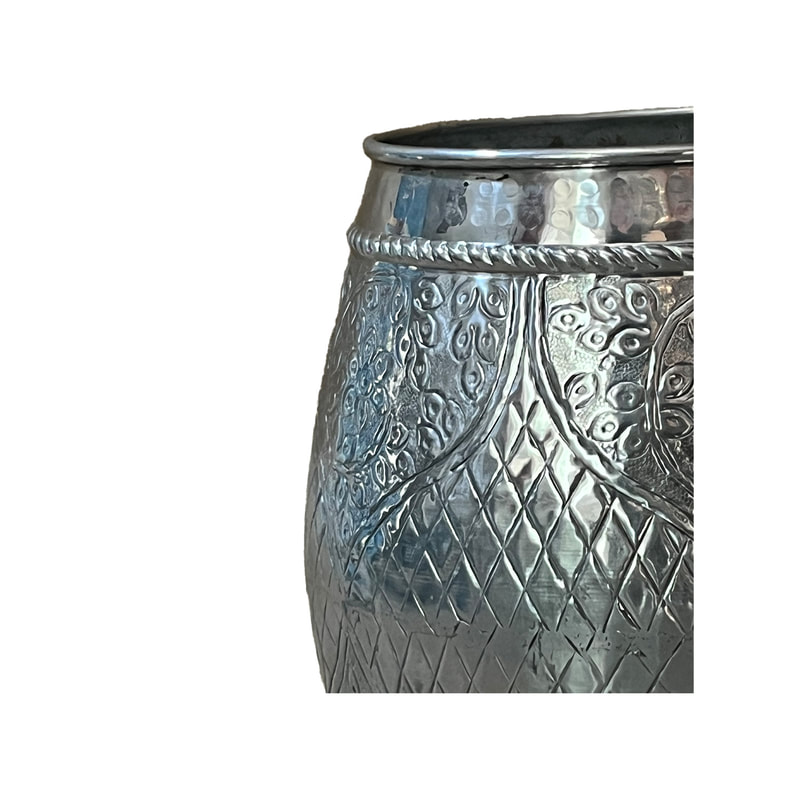 P-MD806-SI Type 6 43cm round silver vase