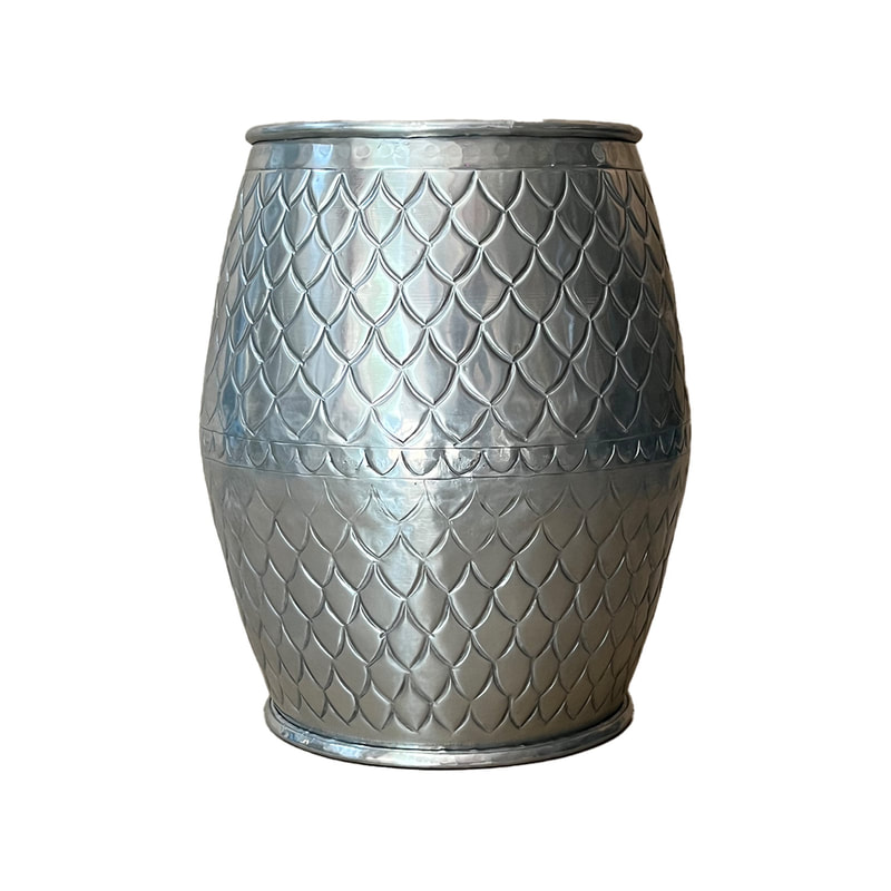 P-MD808-SI Type 8 48cm round silver vase