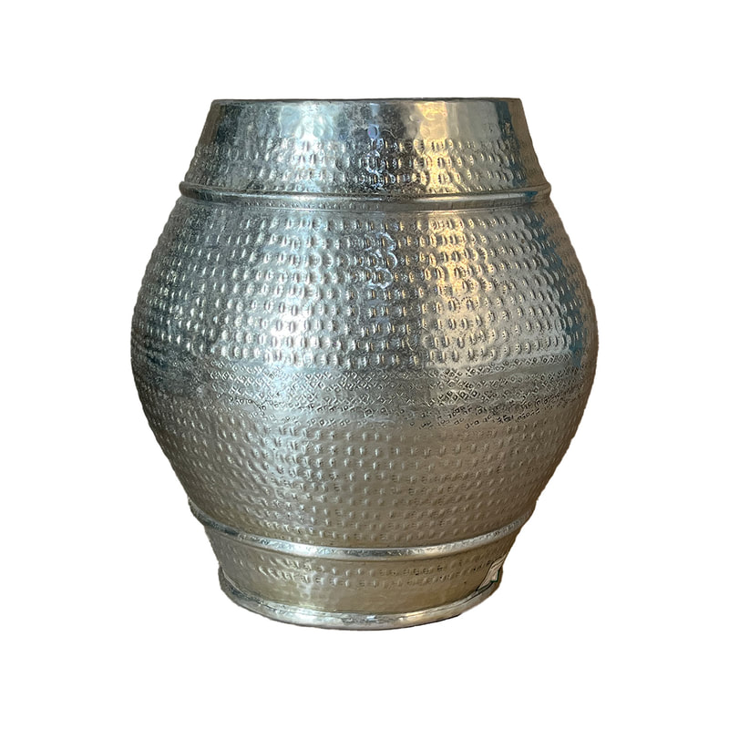 P-MD809-SI Type 9 48cm round silver vase