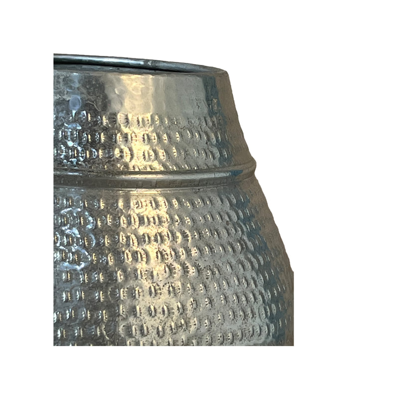 P-MD809-SI Type 9 48cm round silver vase