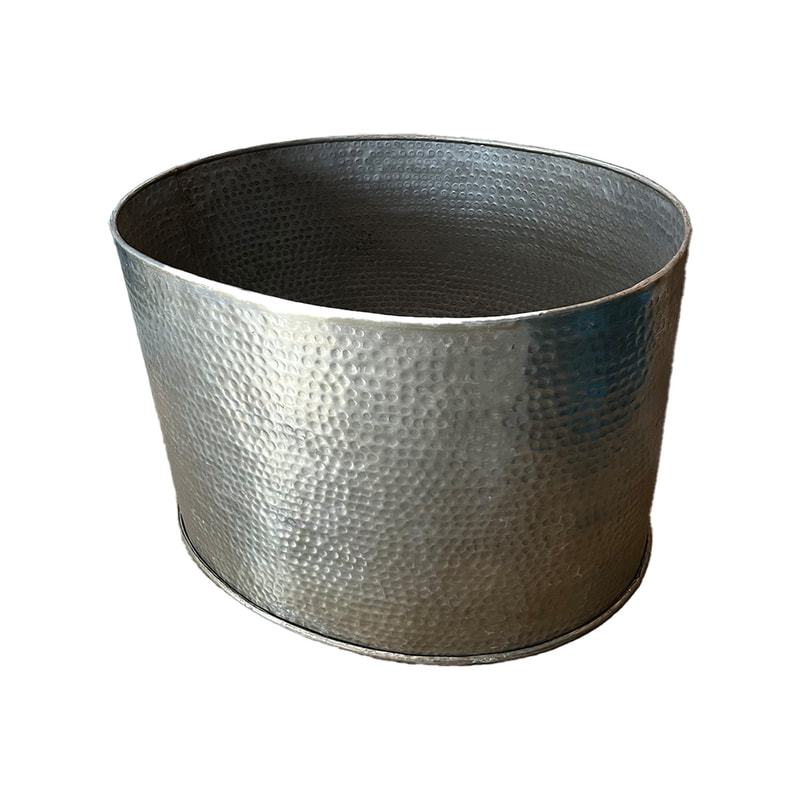P-MD811-SI Type 11 50cm oval silver vase