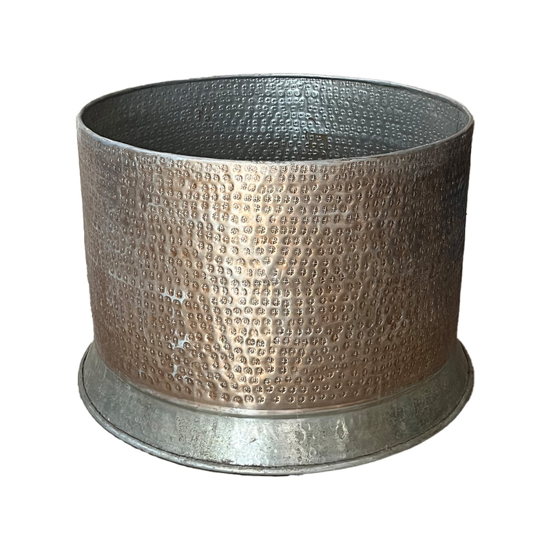 P-MD812-MC Type 12 48cm round silver and copper vase