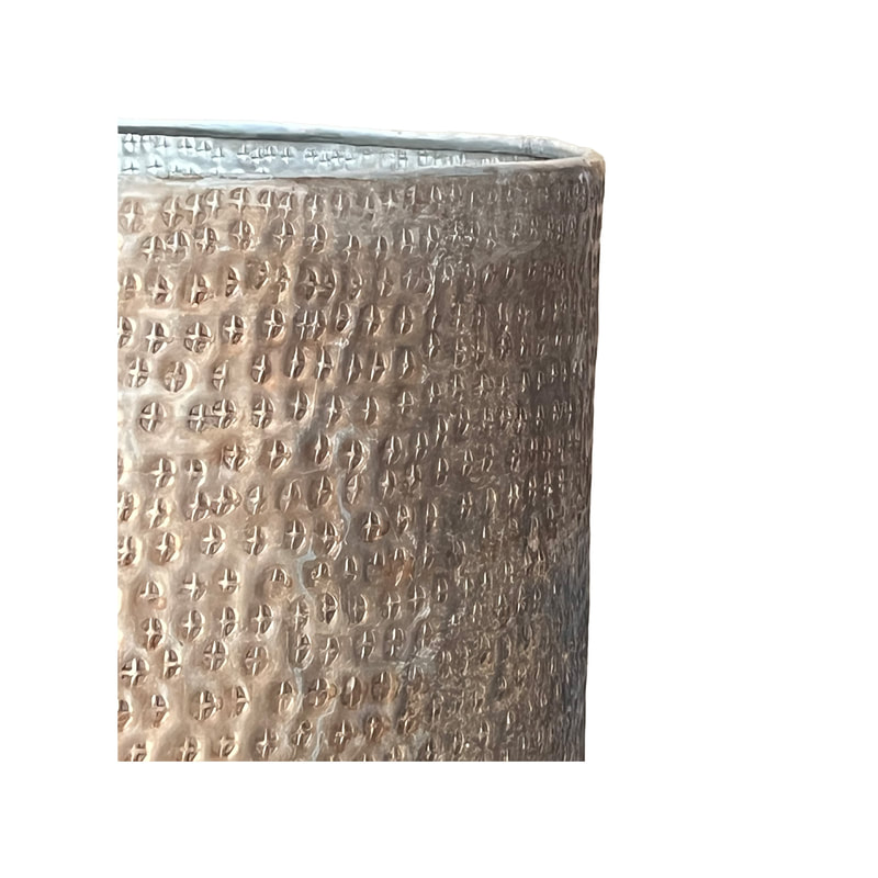 P-MD812-MC Type 12 48cm round silver and copper vase