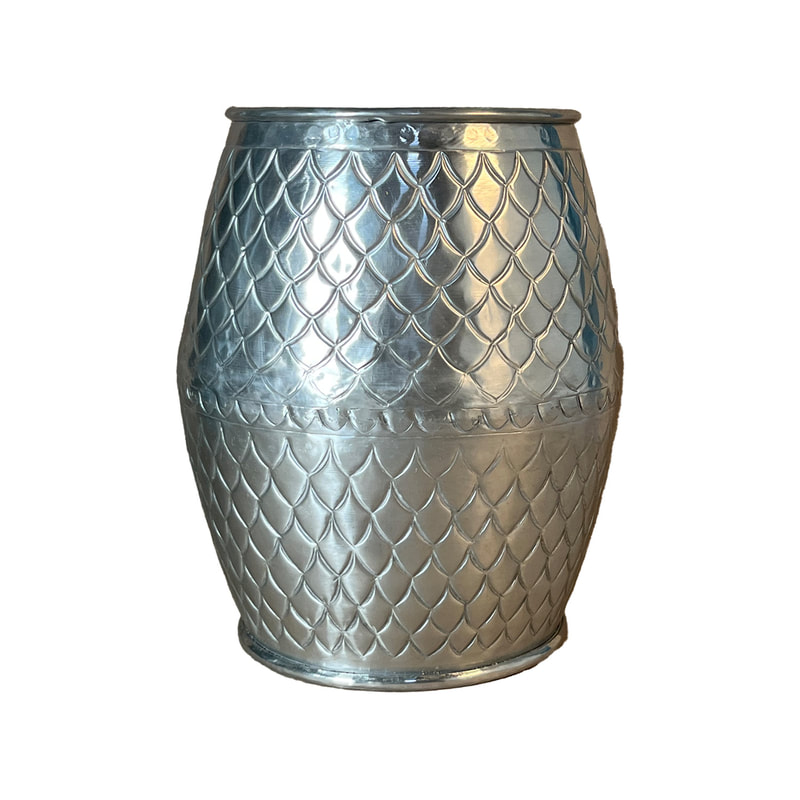P-MD815-SI Type 15 42cm round silver vase