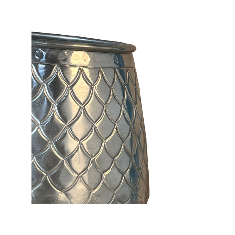 P-MD815-SI Type 15 42cm round silver vase