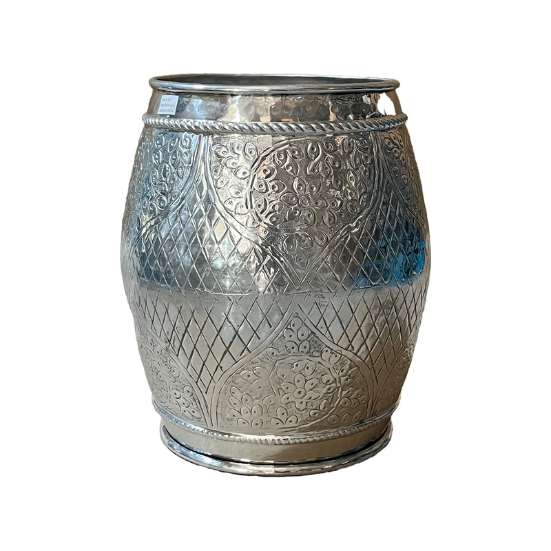 P-MD817-SI Type 17 43cm round silver vase